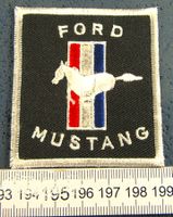 FORD MUSTANG AUTO LOGO AUFNÄHER/KLEBER GESTICKT MIT LEIM