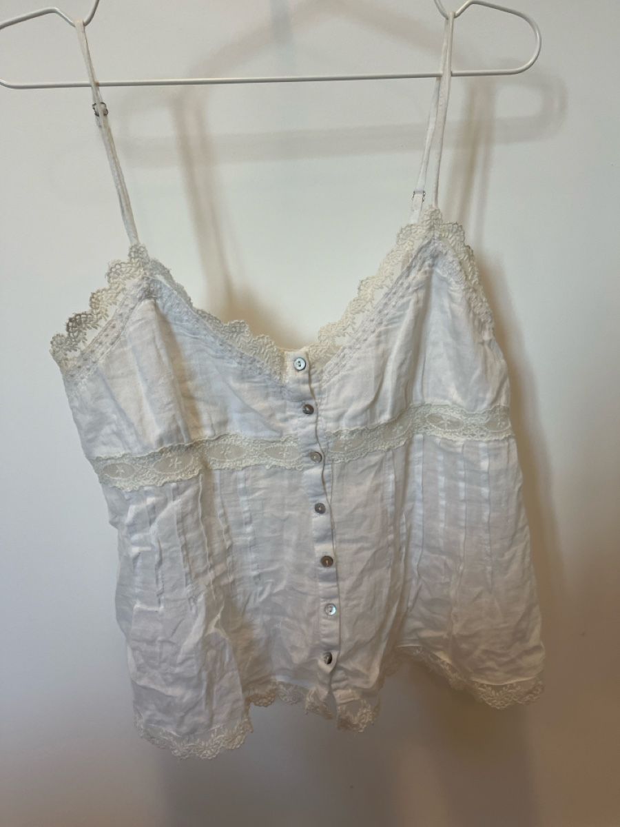 Zara Top: Weisses Spitzentoo – Usato da Guntalingen venduto da mon_hc9m