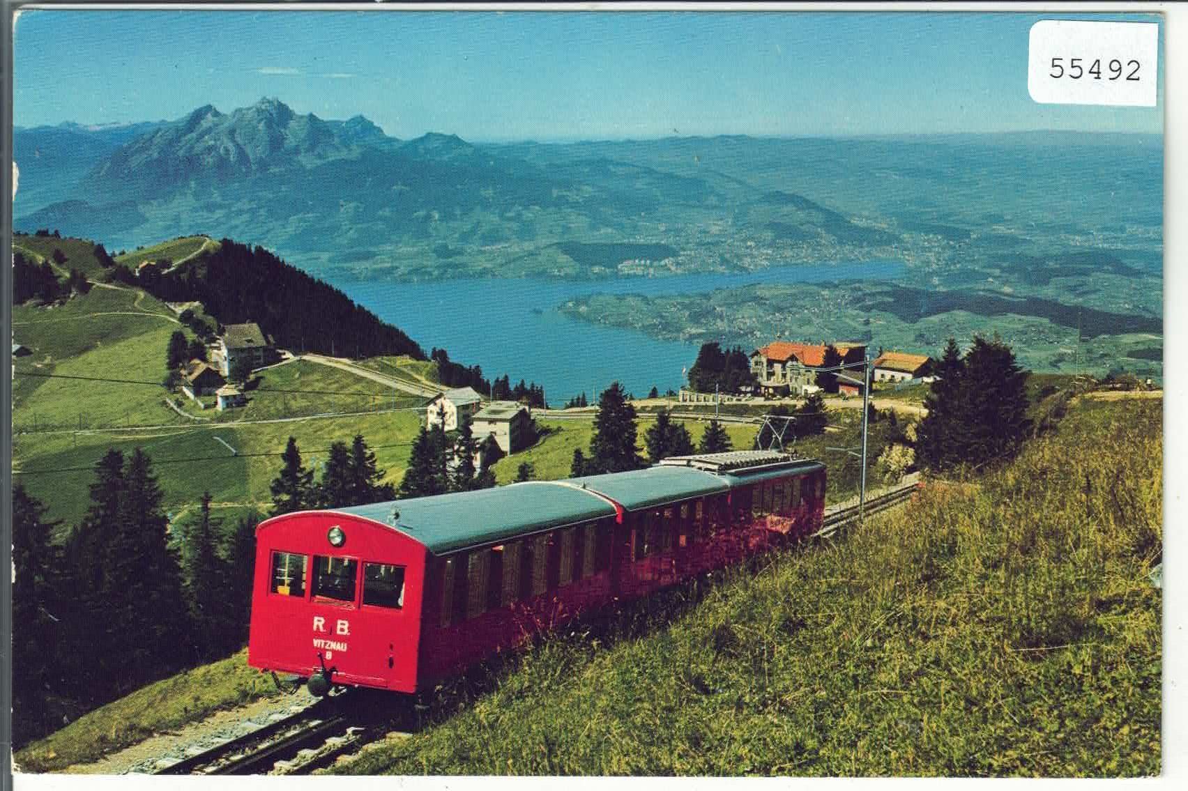 Ansichtskarten: Vitznau-Rigi-Bahn oberhalb Rigi-Staffel – Gebraucht aus Ettingen von Kartenplanet