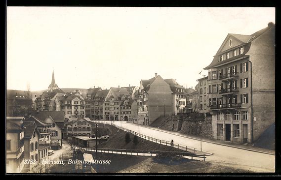 Cartoline postali: AK Herisau, In der Bahnhofstrasse – Usato da Berlin venduto da bartko-reher