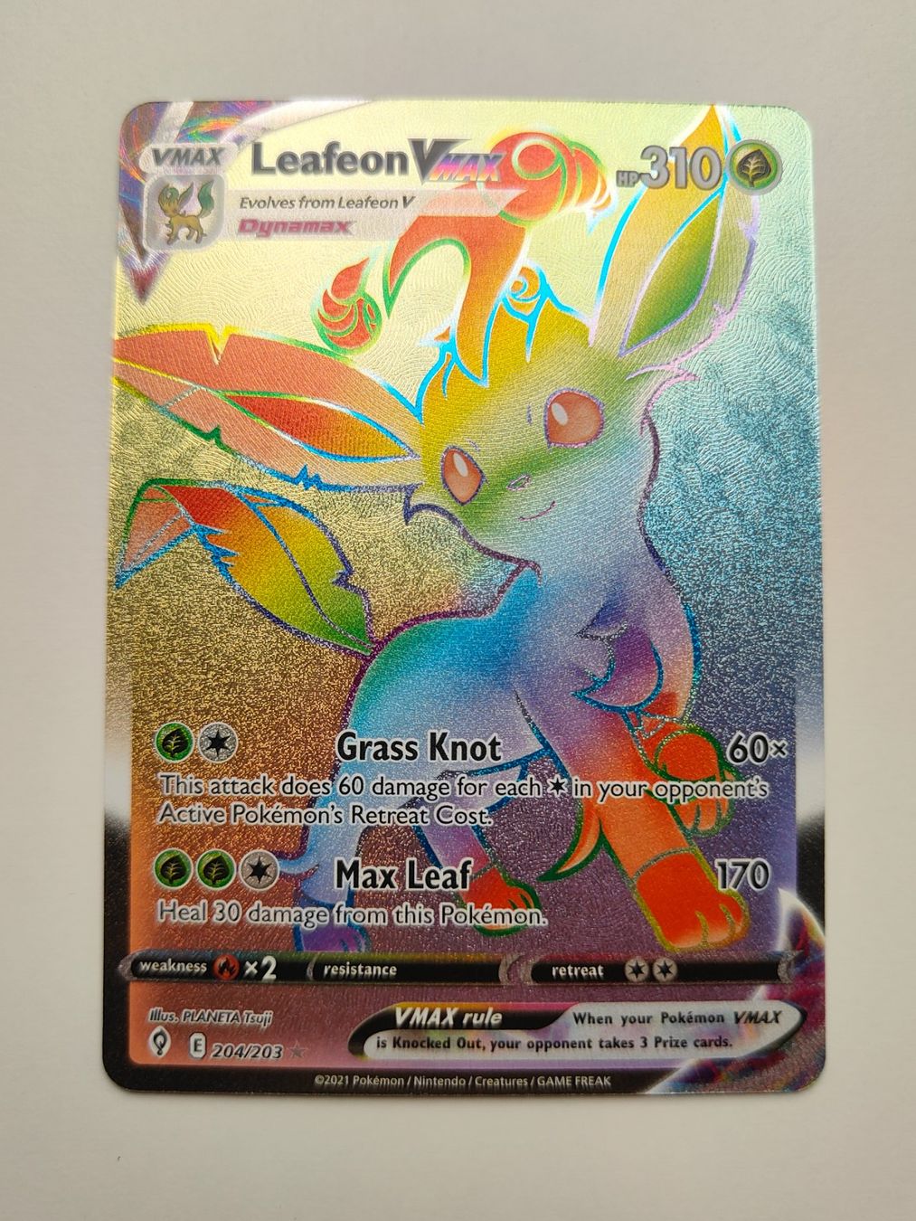 Pokémon Carte collezionabili: Pokemon Leafeon VMAX FA IR Folipurba Evoli Evolving Skies – Usato da Thalwil venduto da FigurenFreunde