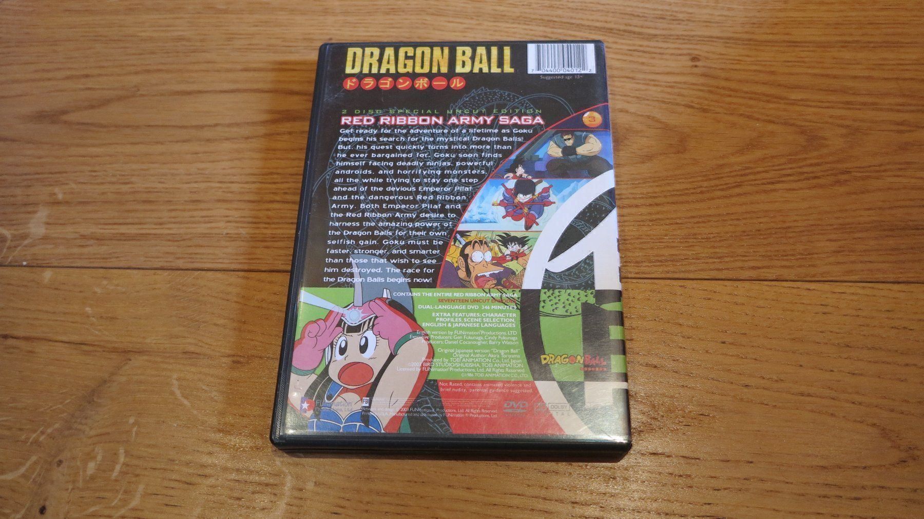 Tutti i DVDs: Dragon Ball: Red Ribbon Army Saga – Usato da Bettmeralp venduto da stermei 1
