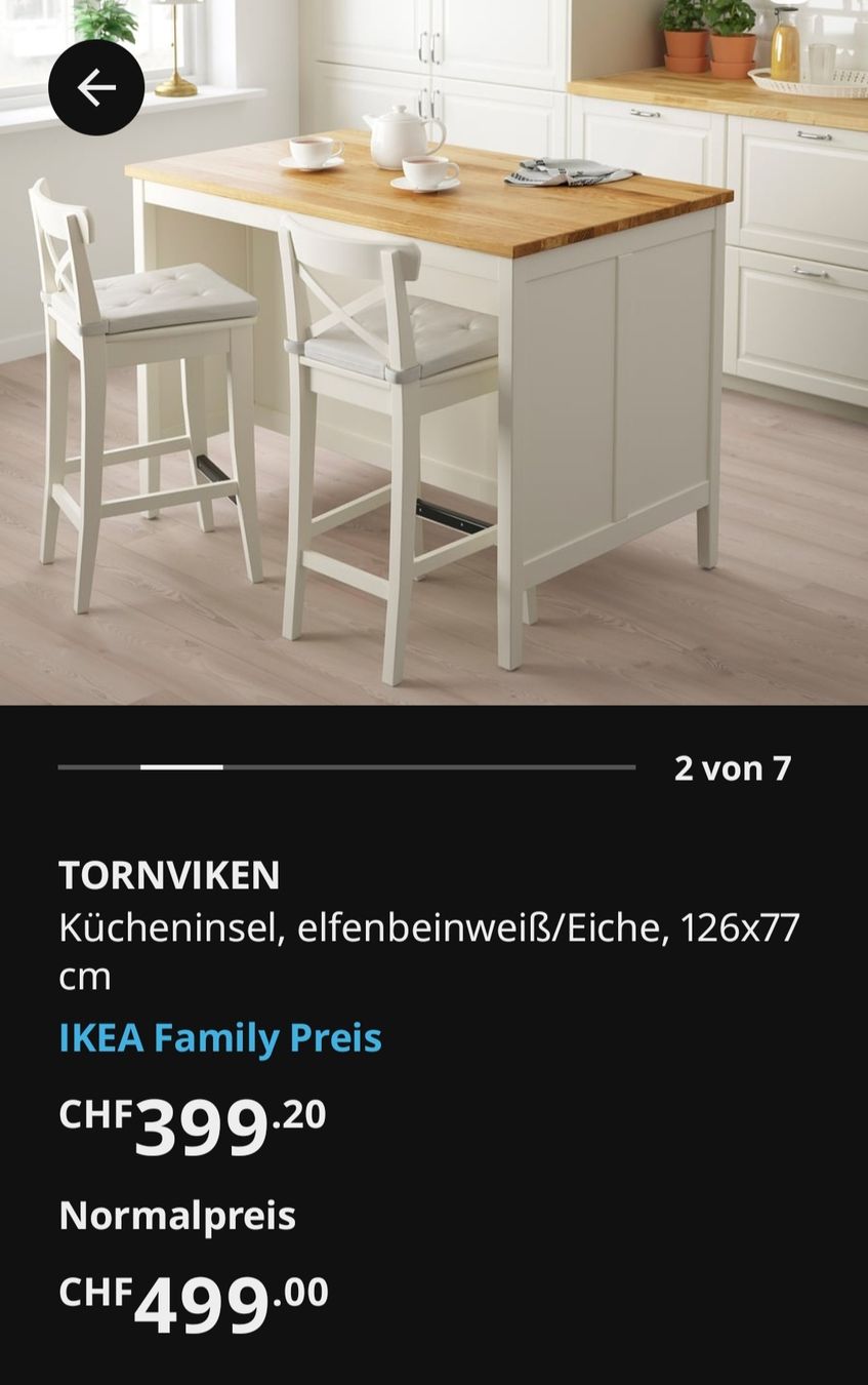 Ikea Tavoli: IKEA Tornviken Kücheninsel grau – Usato da Wangen an der Aare venduto da TheDrivers 3