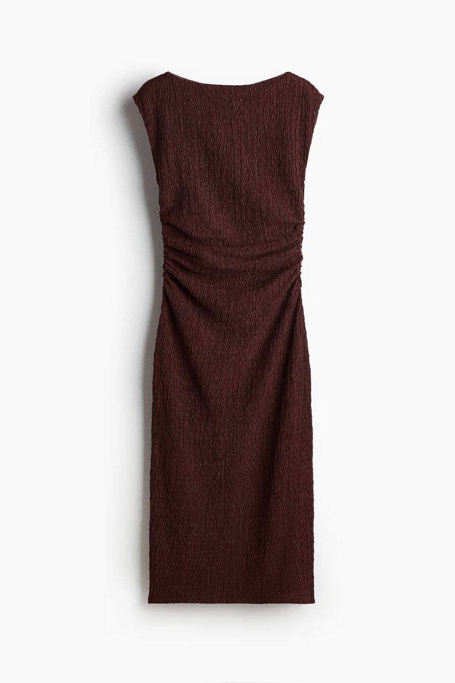 H&M Vestiti: Robe marron texturée chic et moulante H&M L – Usato da Clarens venduto da fashionfou 2