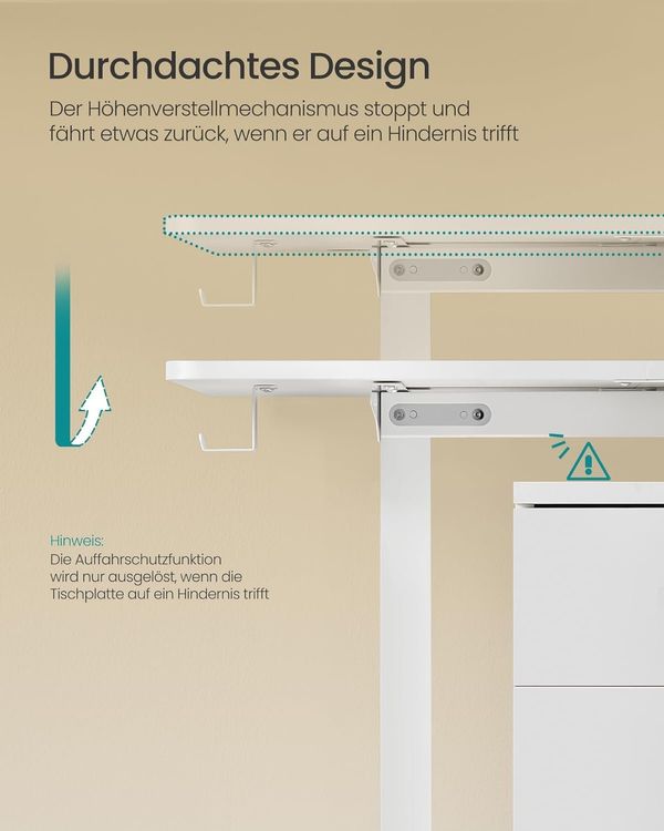Elektrisch Höhenverstellbarer Schreibtisch FANTOM 160x70cm 6