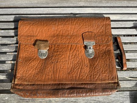 Vintage Ledertasche / Aktentasche Homa aus den 60er Jahren.