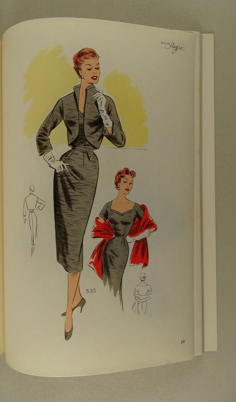 Libri: MODE, MODEZEITSCHRIFT LA MODE ACTUELLE HIVER 1957 – Usato da Grüningen venduto da Kartensammler 5