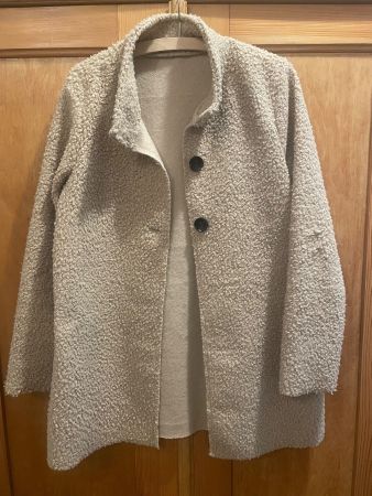 Teddyfell Jacke, Beige, Grösse M/L