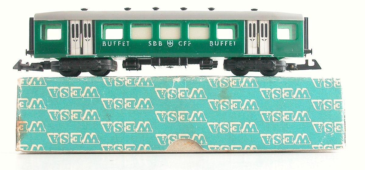 Wesa Modelleisenbahnen: Wesa BUFFET-Wagen der SBB Spur 13mm – Gebraucht aus Oberwil BL von Klang 5
