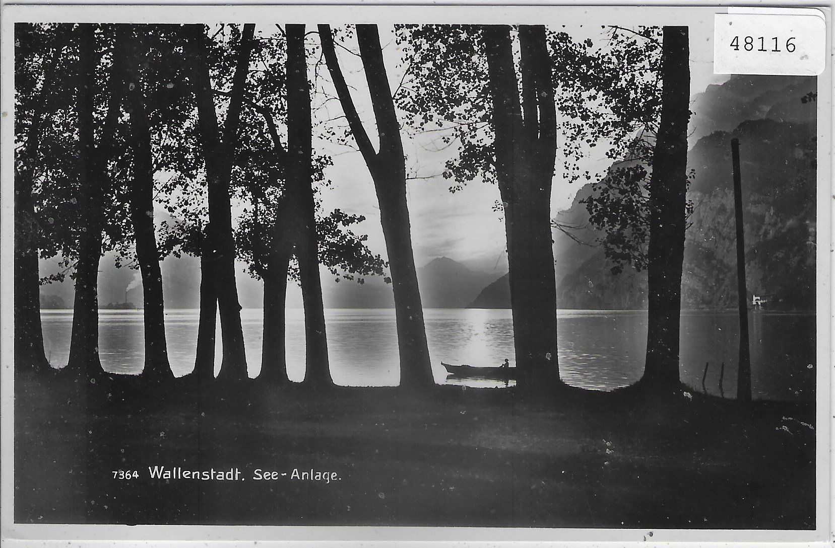 Cartoline postali: Wallenstadt - See-Anlage – Usato da Ettingen venduto da Kartenplanet