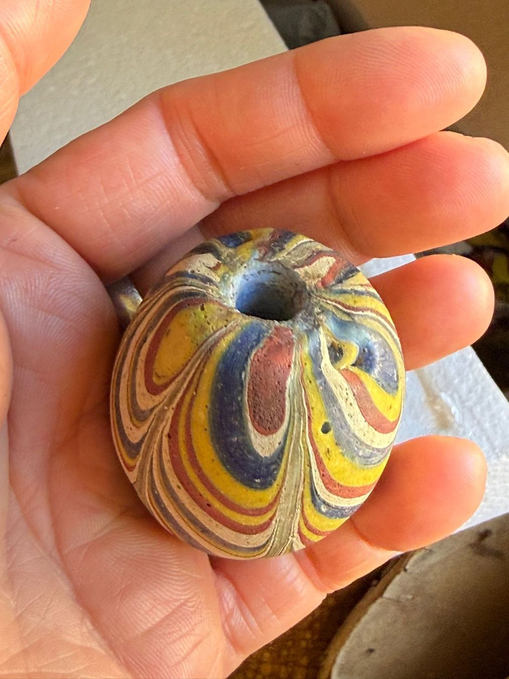 Perle (finte): Seltene grosse Amulett Perle Glasperle – Usato da genève venduto da Isarath 2