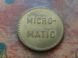 Jeton  " MICRO-MATIC "  (trait union)   (I)