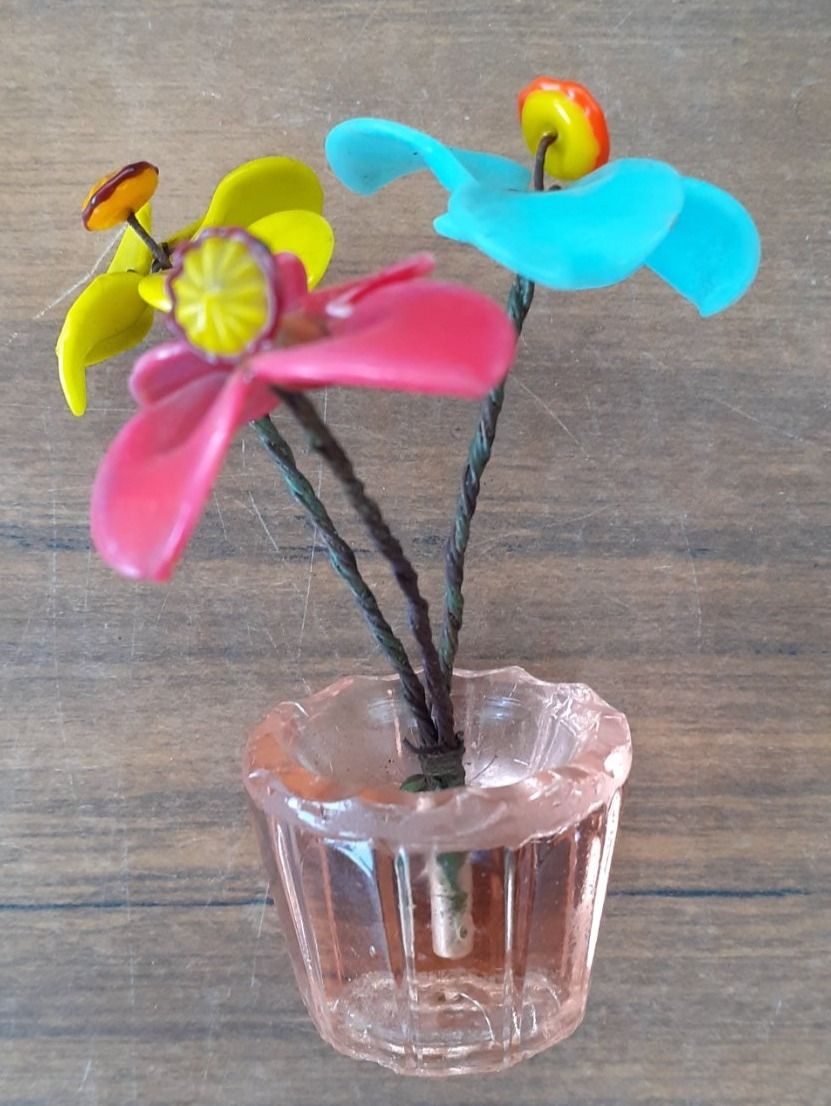 Statuette: Glasblumen Strauss antik – Usato da Mörschwil venduto da antiksalon 5