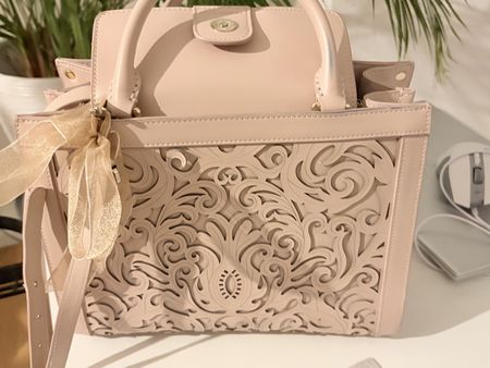 Handtasche Cavalli Class hellrosa Lasercut Design neu