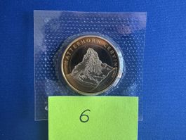 10 Fr., 2004 Matterhorn, Gedenkmünze Bimetall, UNZ Blister 6