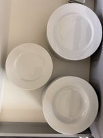Teller Set Weiss Keramik, mind. 10 Stk, guter Zustand