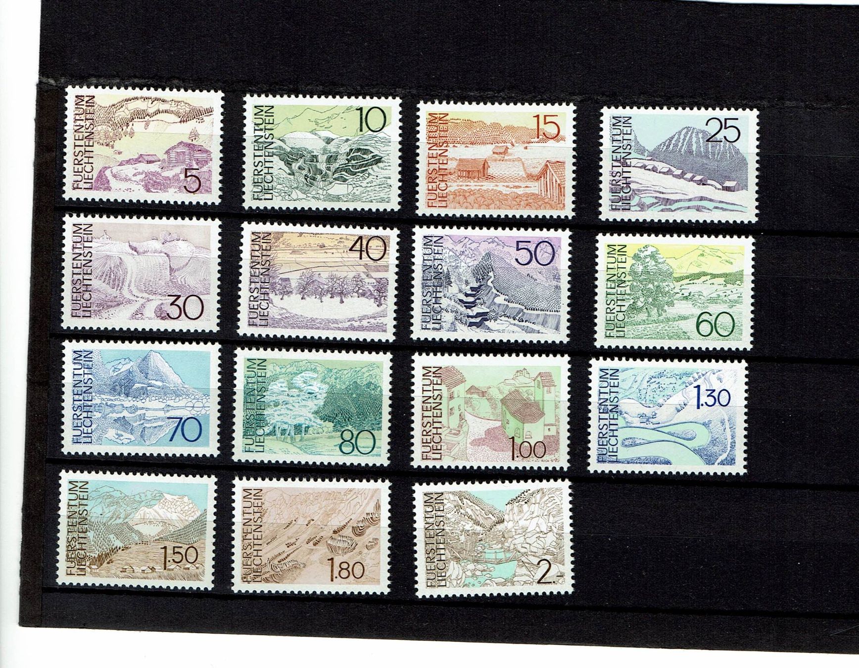 Tutti i francobolli: Briefmarken Liechtenstein 1972/73 – Nuovo (secondo la descrizione) da Gümligen venduto da karoe-be