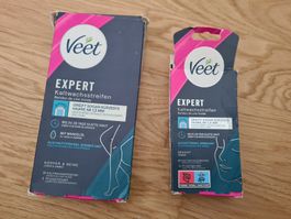 Veet EXPERT Kaltwachsstreifen Körper & Beine, Gesicht
