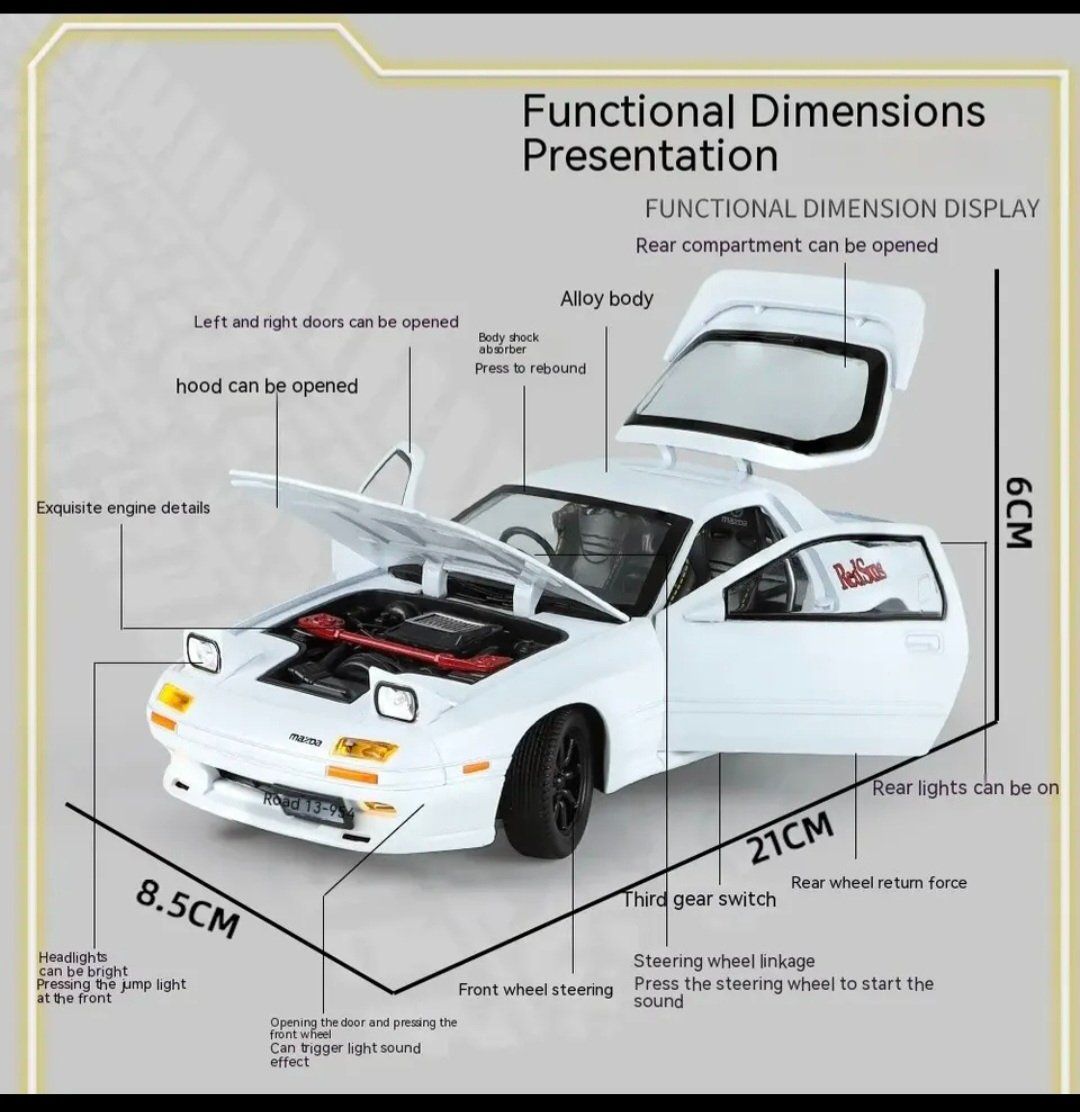 Mazda Modellini d'auto: Mazda RX7 1/24 (Orange) – Nuovo e nell'imballaggio originale da Ettingen venduto da SwissHellcat 3