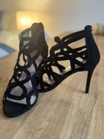 Elegante Wildleder Sandaletten von Dune, Schwarz, Gr. 38