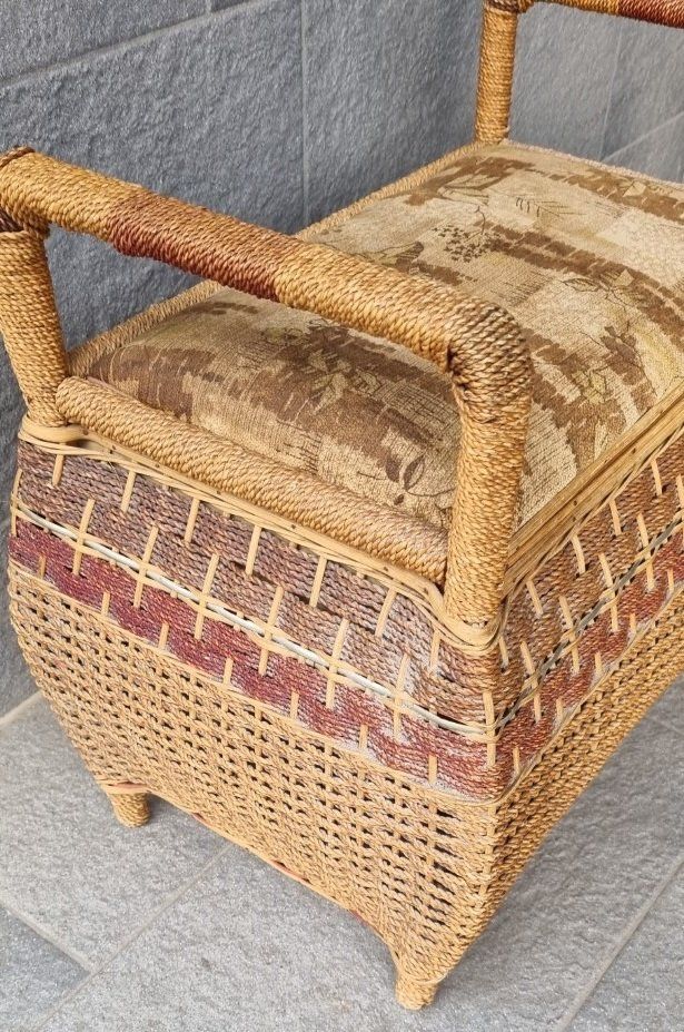 Cassapanche: Alter Wäschepuff Korbtruhe gebraucht – Usato da Flums venduto da Flumsantik 2
