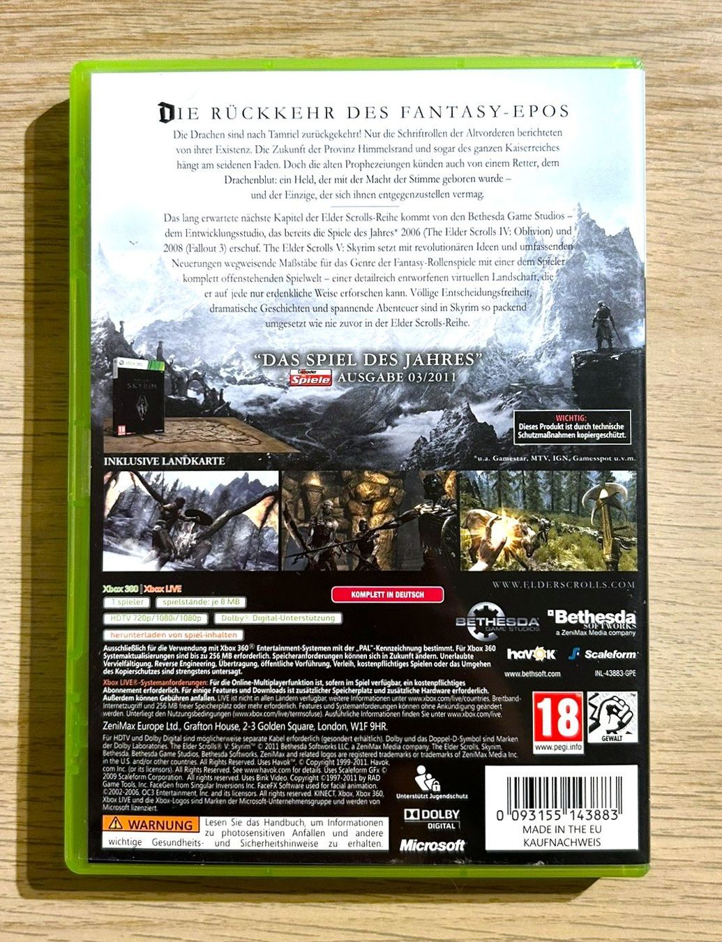Microsoft Giochi: The Elder Scrolls V Skyrim Xbox 360 – Usato da St. Gallen venduto da Alpine.Arcade 1