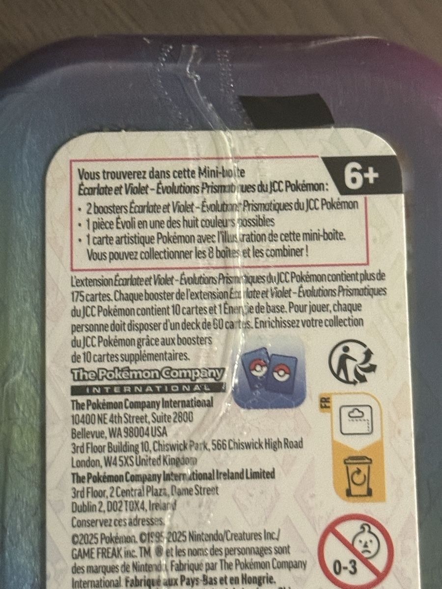 Pokémon Carte collezionabili: Pokémon Évolutions Prismatiques 5x mini tin FR – Nuovo e nell'imballaggio originale da Thônex venduto da retrolovech 1