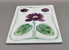 Antike Jugendstil Fliese Seerose Georg Schmider Zell 1907