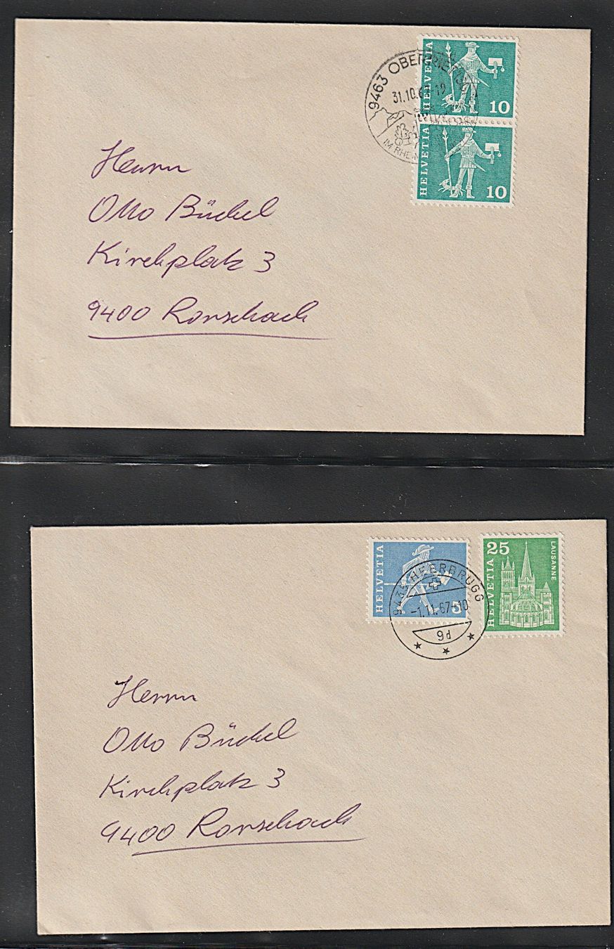 Buste & buste per spedizione: 1967 Portoerhöhung – Usato da Frauenfeld venduto da ottoleo 1