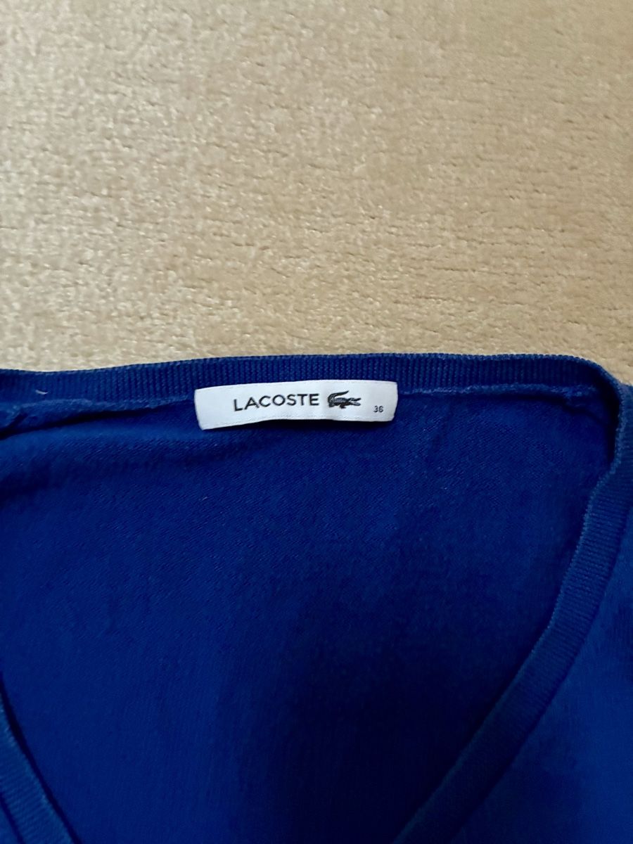 Lacoste Maglioni & Felpe: Lacoste Pullover blau V-Ausschnitt Grösse 36 – Usato da Schaan venduto da RicX-10 2