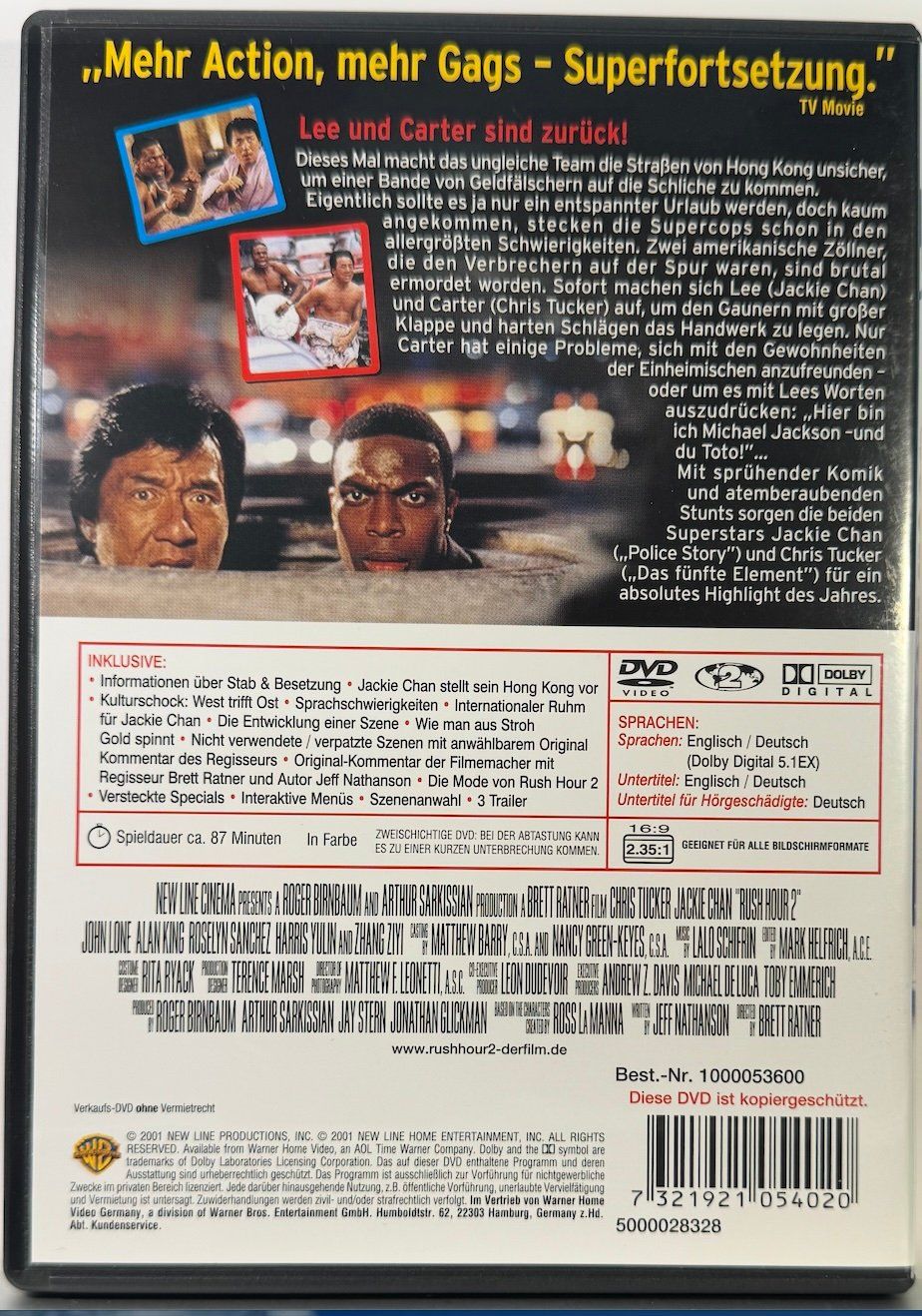 Tutti i DVDs: DVD  RUSH HOUR 2 - TUCKER & CHAN – Usato da Wisen venduto da gigisna 2