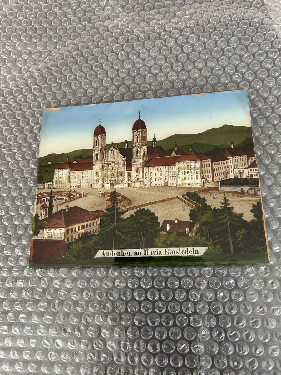 Poster & Bilder: Bild hinter/auf Glas gemalt / Andenken an Einsiedeln – Gebraucht aus Zumikon von tuna007