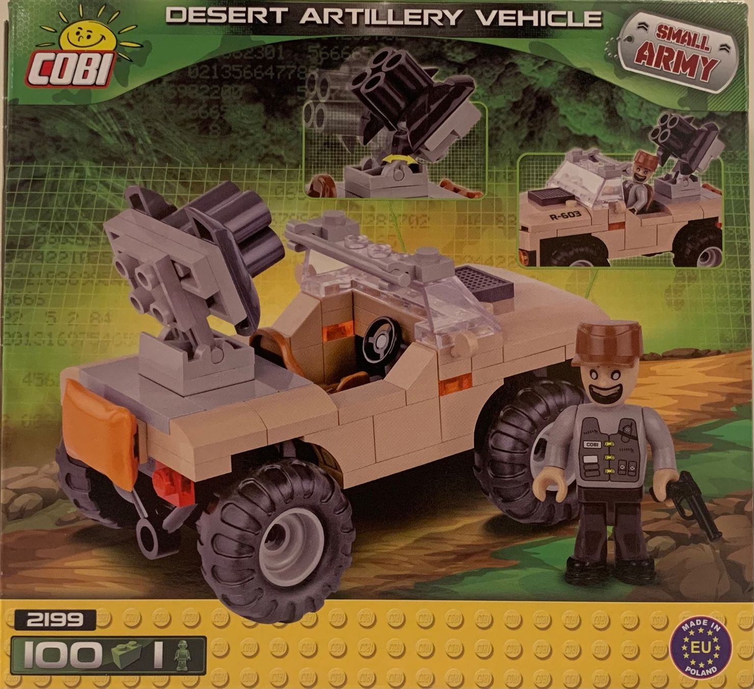 Cobi Kit di costruzioni: Cobi 2199 Desert Artillery Vehicle Small Army – Nuovo e nell'imballaggio originale da Samstagern venduto da Msharki 1