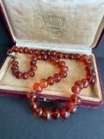 Vintage Bernstein Kette mit Silber Verschluss 925