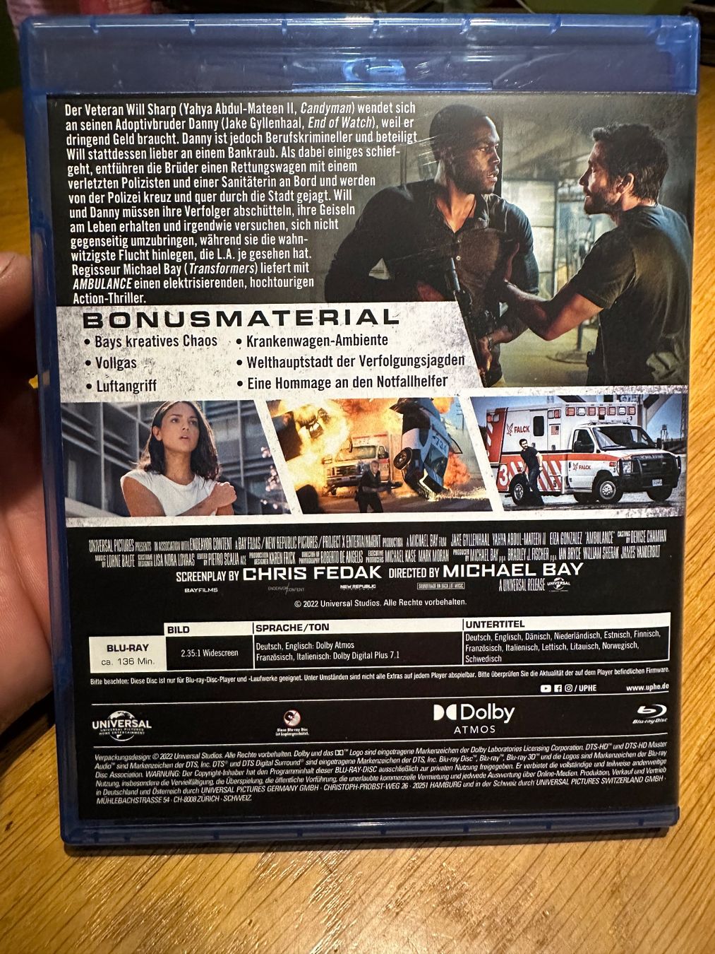 Tutti i DVDs: Ambulance Bluray von Michael Bay – Usato da Benken ZH venduto da Audi-erich 1