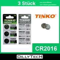 Tinko CR2016 Knopfzellenbatterie - 3 Stk.
