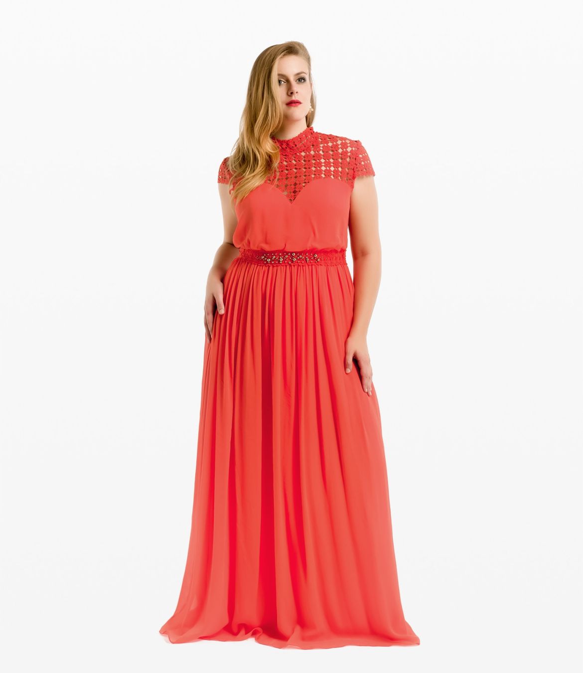 Kleider: MAXIKLEID AUS SEIDE MIT SPITZE – Neu (gemäss Beschreibung) aus Altendorf von Ro