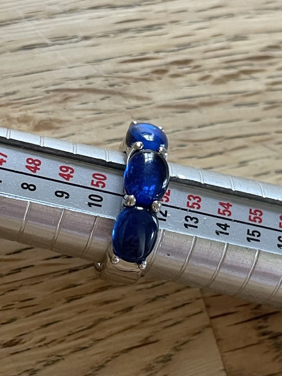 Ringe: Ring 925 Silber mit blauen Steinen – Gebraucht aus Flawil von Naphtali