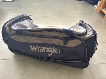 Wrangler Koffer Trolley, blau-grau, Top Zustand!