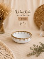 Rustikale Schale, Keramik mit Rattan, Deko, NEU