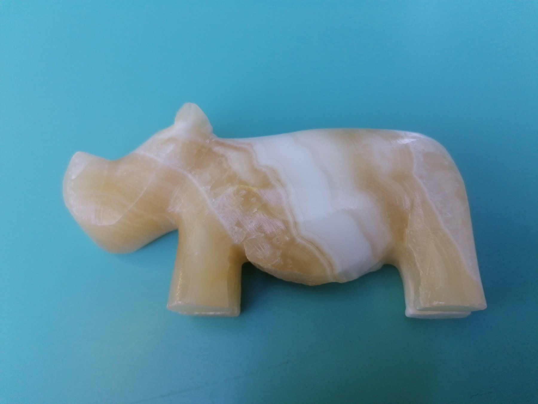 Figuren: Hippopotame en marbre / Marmor-Nilpferd – Gebraucht aus Porrentruy von Olifante 1
