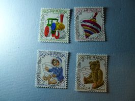 1986 Pro Juventute  Kinderspielzeuge ET Voll J298-J301