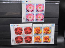 UN NY 2009 Blumen Rosen 4er BL **