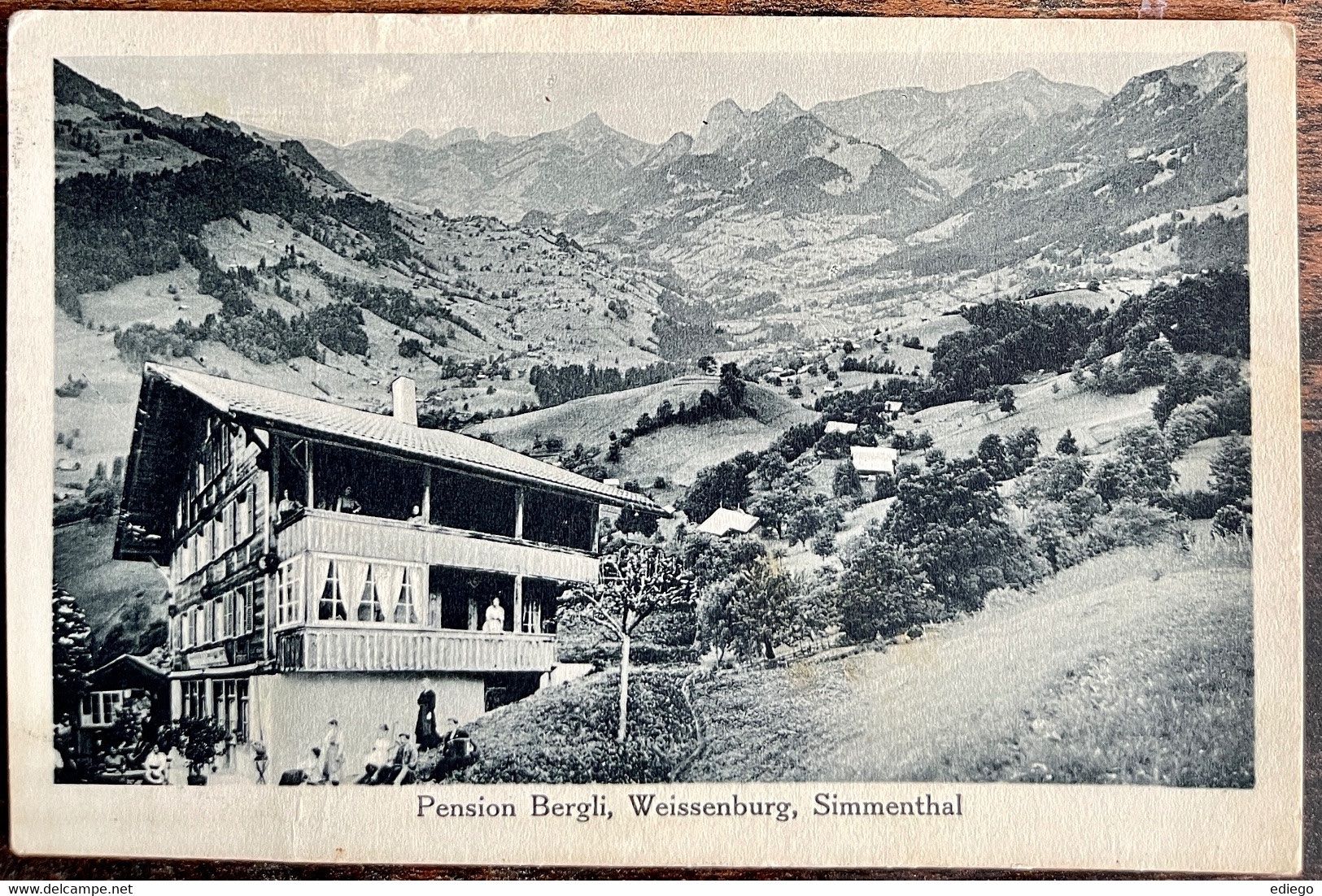Cartoline postali: WEISSENBURG - PENSION BERGLI - 1926 – Usato da Lutry venduto da Ediego