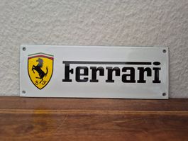 Emailschild Ferrari Italy Logo Emaille Schild Reklame Retro