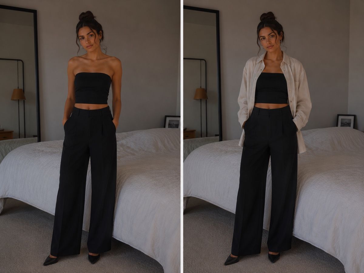 Pantaloni: Pantalon noir large et élégant. Taille 40 – Nuovo (secondo la descrizione) da Lausanne venduto da mau_6tnl
