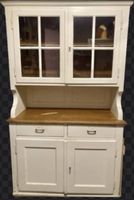 Antiker Buffetschrank, Landhausstil, mit Vitrinenteil & S...