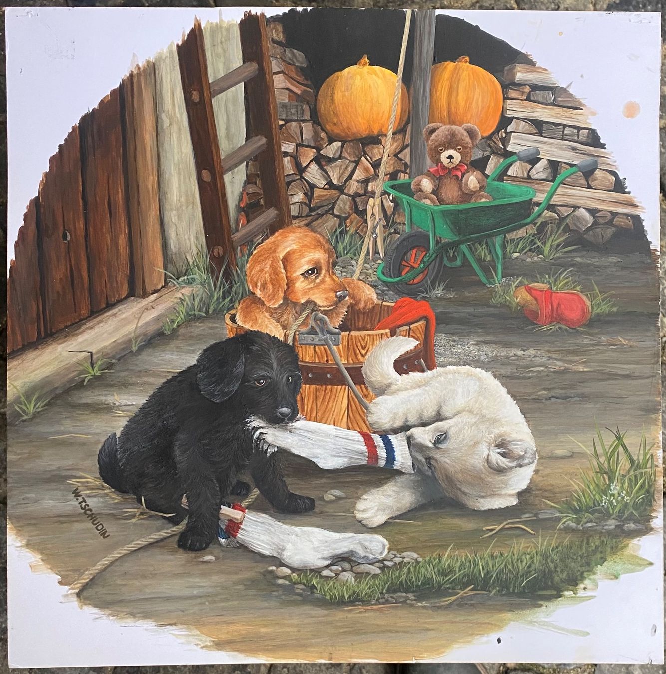 Dipinti: Les petits chiens. – Usato da Biel/Bienne venduto da sol_7wtq 5