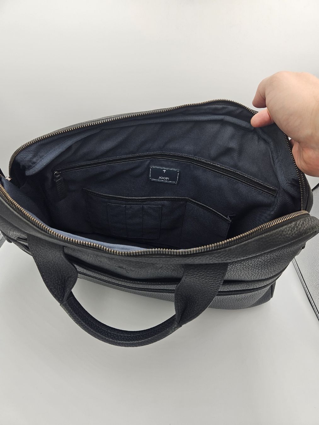 Joop Valigie & Borse: JOOP Leder Laptoptasche schwarz Business – Usato da Buchs ZH venduto da rit_s6kv 6