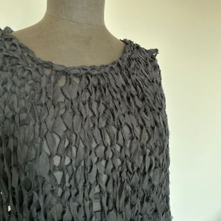 Rundholz Grobstrickpullover-Kleid aus leichter Baumwolle